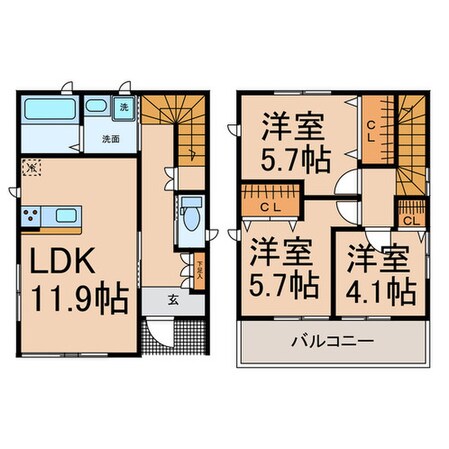 メゾン天王 A棟の物件間取画像